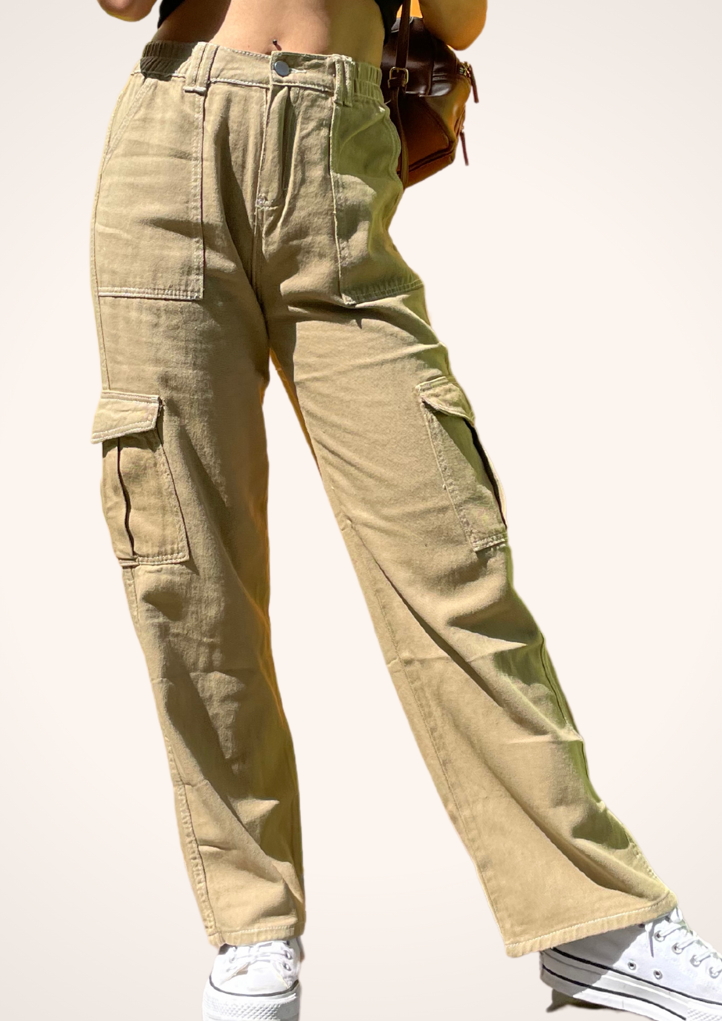 Y2K Vibes High Rise Khaki Cargo Pants