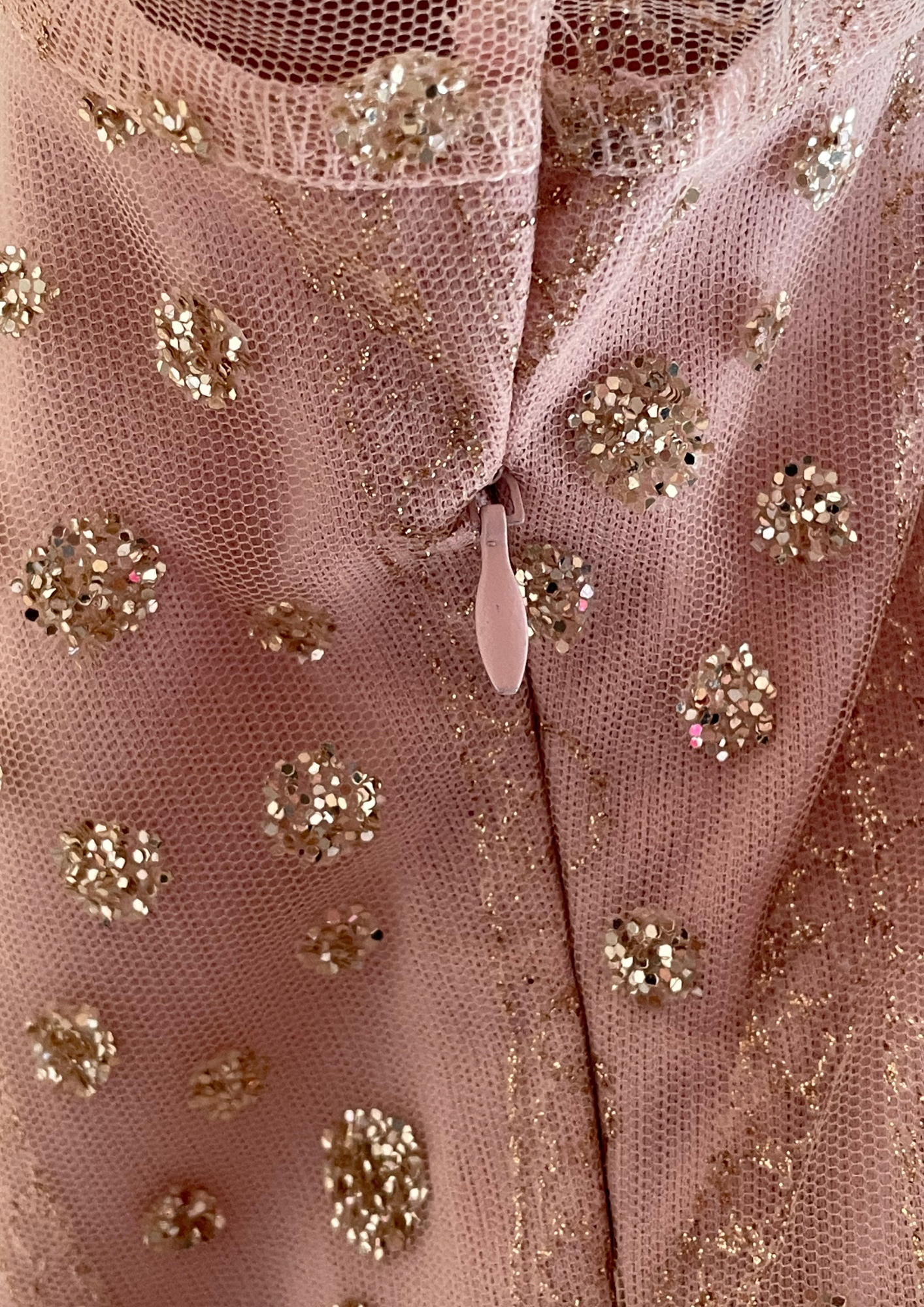 Sparkles Forever Long Sleeve Pink Plunge Dress