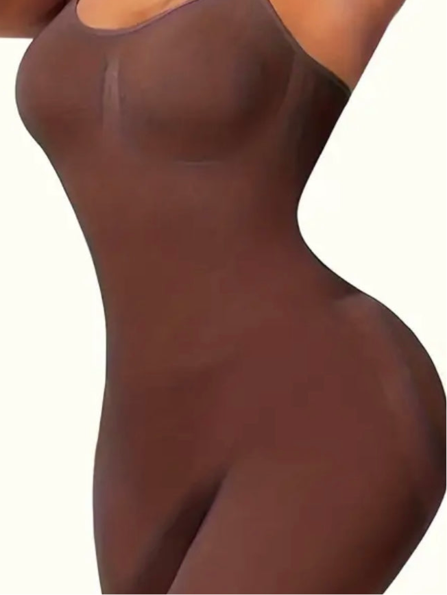 Shapewear Cami or Romper Bodysuit, Seamless Solid Shaping, Tummy Control Butt Lifting Slip Body Shaper, Women's Shapewear