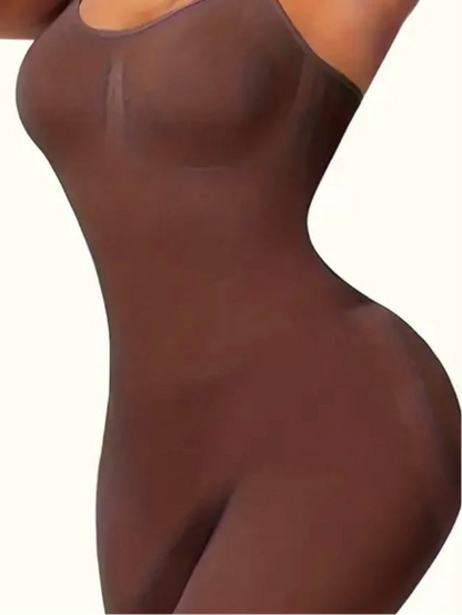 Shapewear Cami or Romper Bodysuit, Seamless Solid Shaping, Tummy Control Butt Lifting Slip Body Shaper, Women's Shapewear
