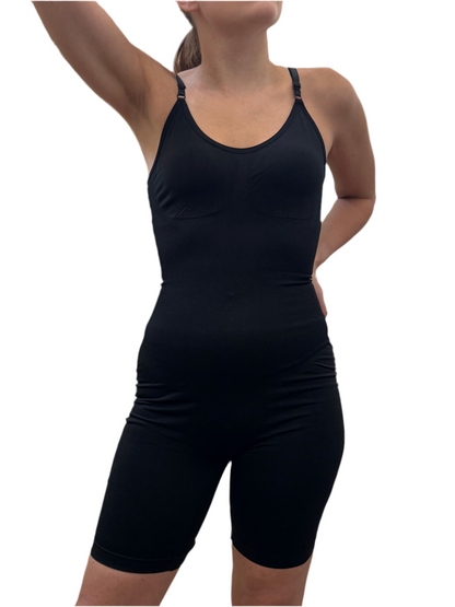 Shapewear Cami or Romper Bodysuit, Seamless Solid Shaping, Tummy Control Butt Lifting Slip Body Shaper, Women's Shapewear