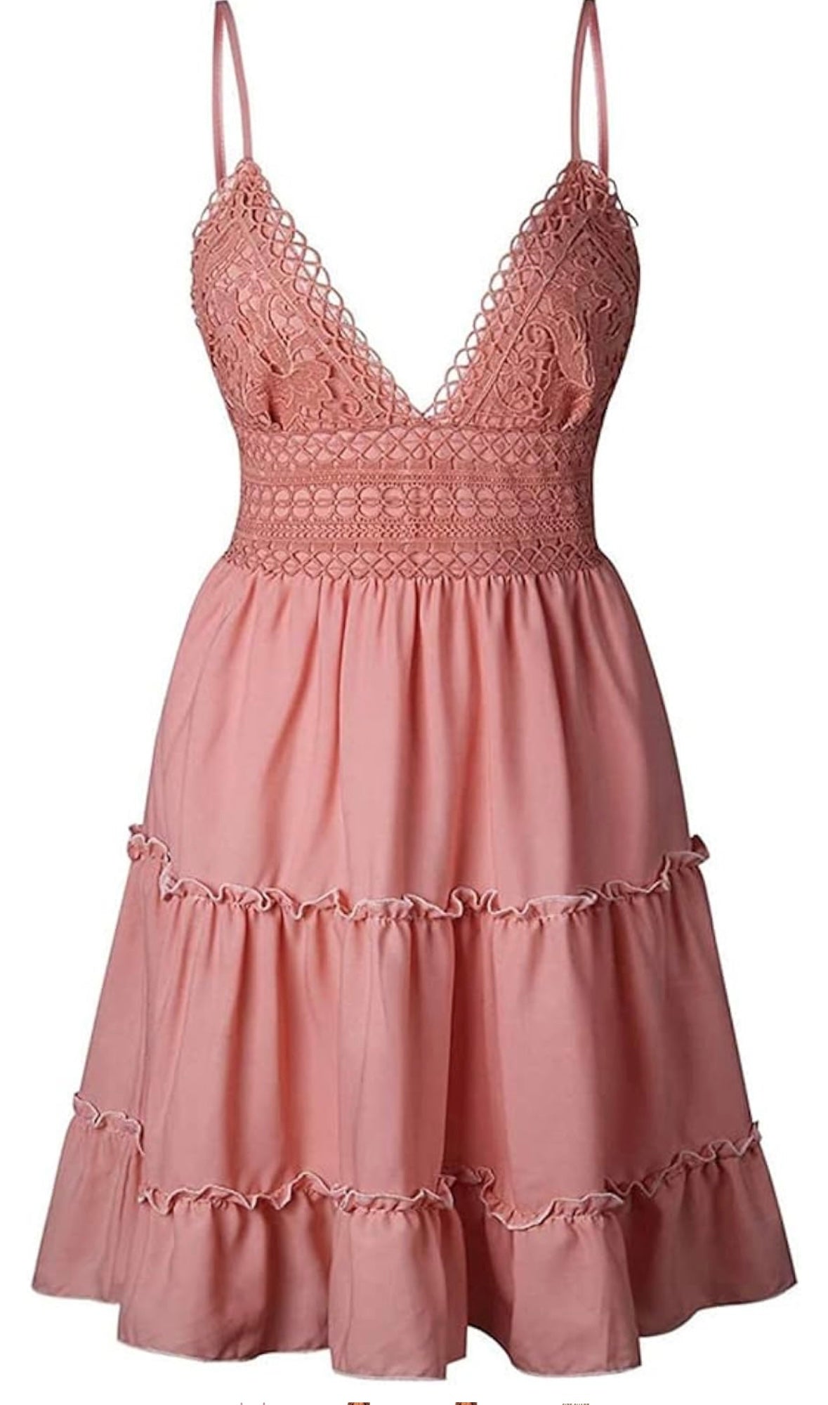 Pink Tie Back Skater Dress