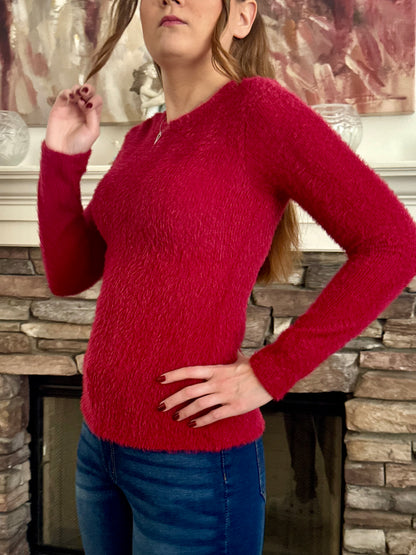 Chic Crew Neck Slim Fit Pullover Sweater - Long Sleeve Casual Top for Fall & Winter