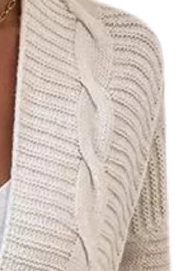 Women's Cream Knit Cardigan Sweater