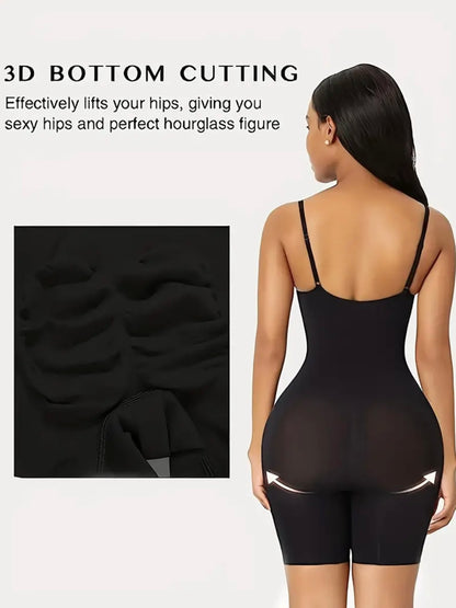 Shapewear Bodysuit, Seamless Solid Shaping Romper, Tummy Control Butt Lifting Slip Body Shaper, Women's Underwear &  Shapewear