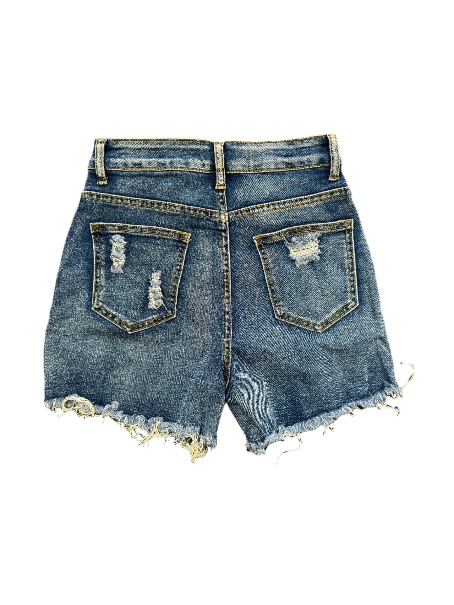 High Rise Stretchy Distressed Long Denim Blue Jean Shorts with Raw Hem, Whiskering Jean Shorts for Women, Comfortable Everyday, Long Shorts, Blue Denim Ripped Shorts, Bottom, Summer Shorts, Streetwear Minimalist, Beach Shorts, July 4th Shorts, Mom Shorts