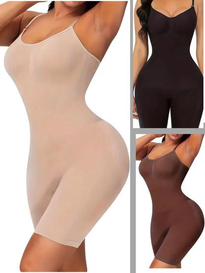 Shapewear Bodysuit, Seamless Solid Shaping Romper, Tummy Control Butt Lifting Slip Body Shaper, Women's Underwear &  Shapewear