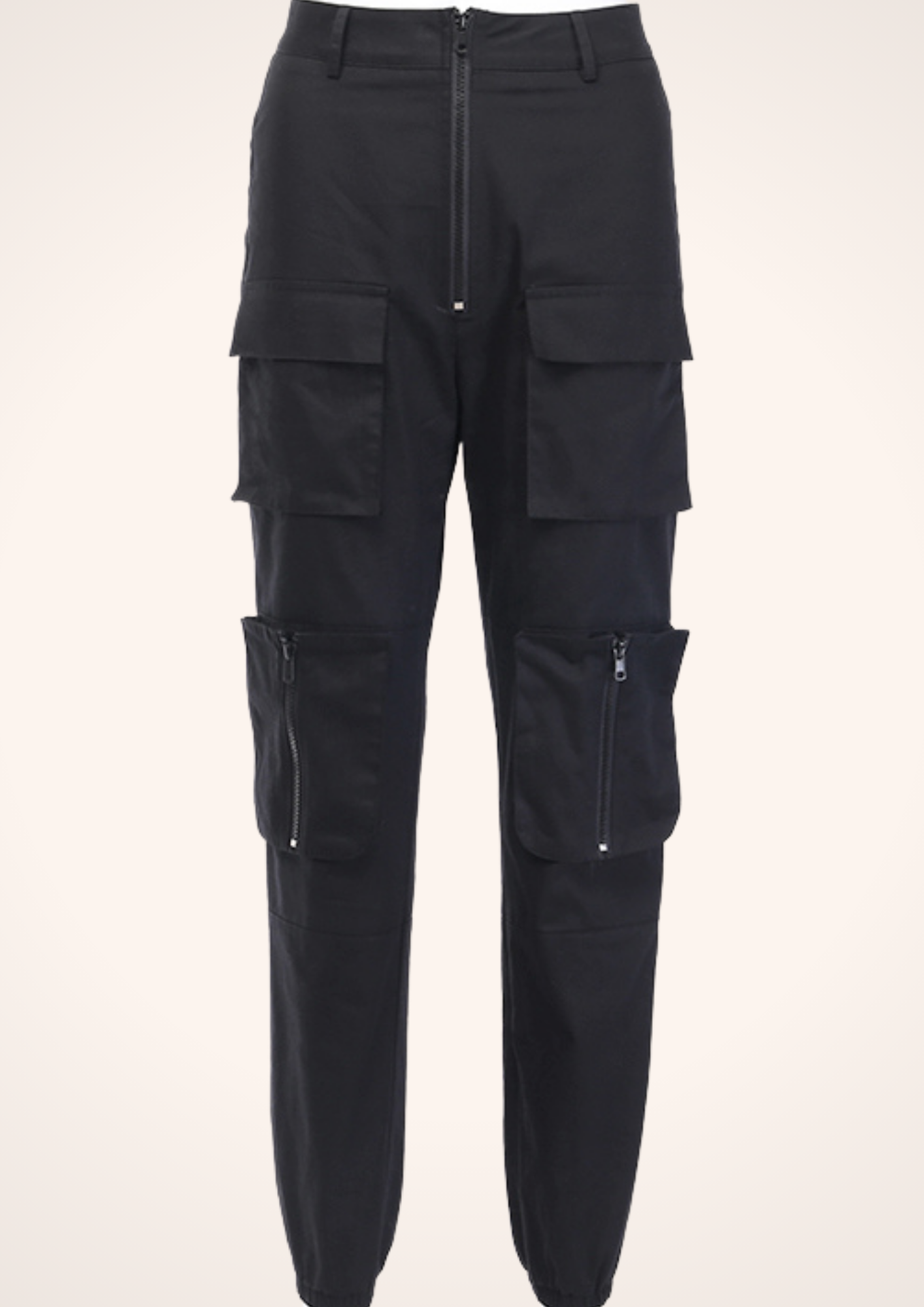 Zipped cargo pants black – Sixth June
