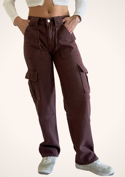 Brown Y2K Cargo Pants