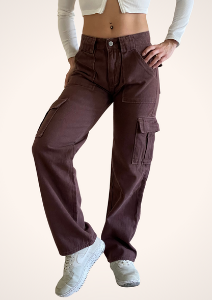 Brown Y2K Cargo Pants