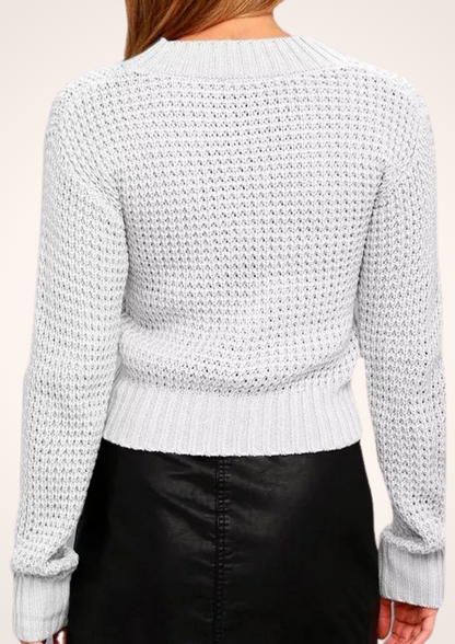 Knitted White Sweater Light Top